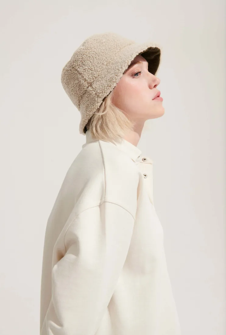 Reversible Sherpa And Velvet Bucket Hat 7