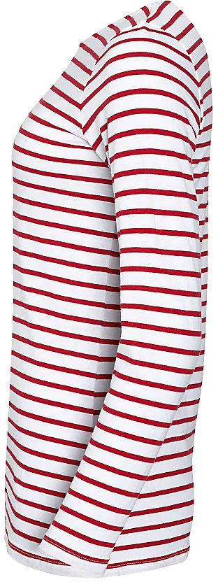 Women`s Long Sleeve Striped T-Shirt Marine 2