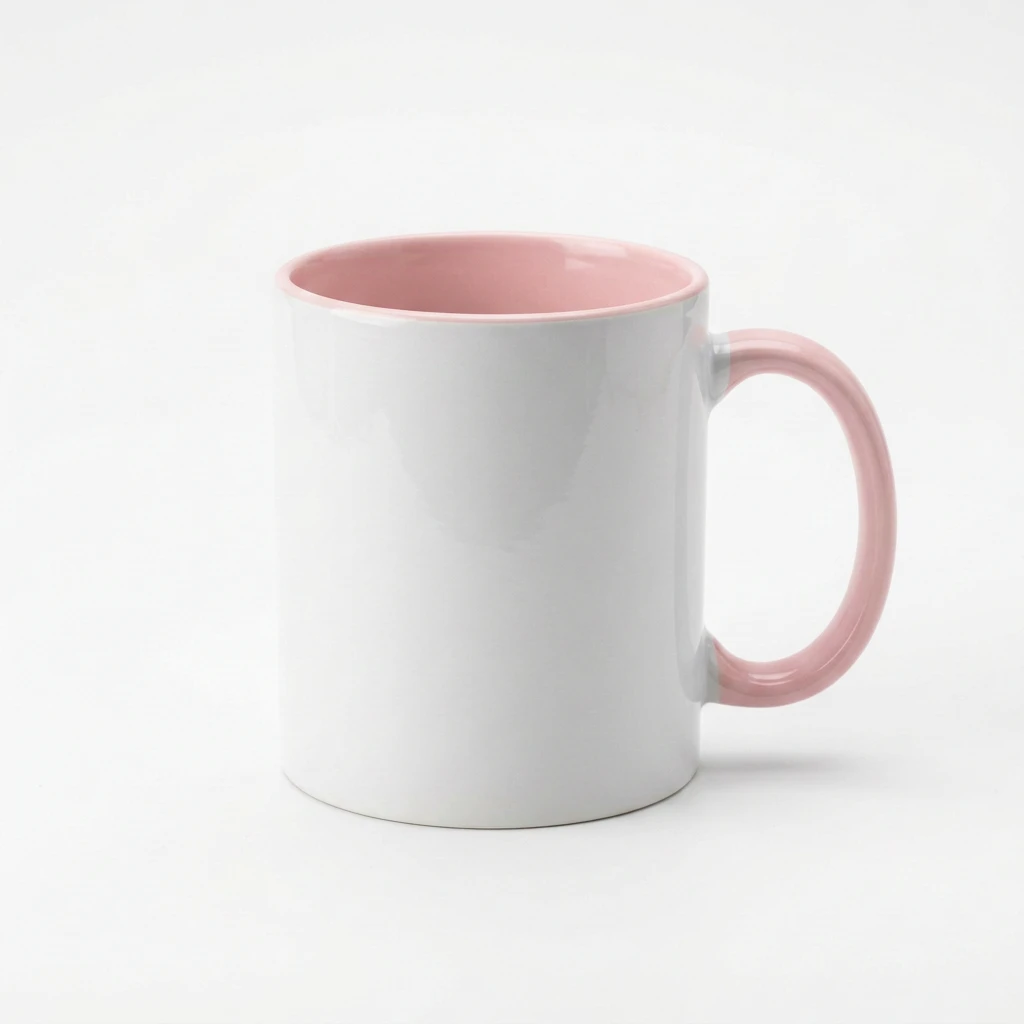 Tasse 330 ml, Innenseite und Henkel Rosa