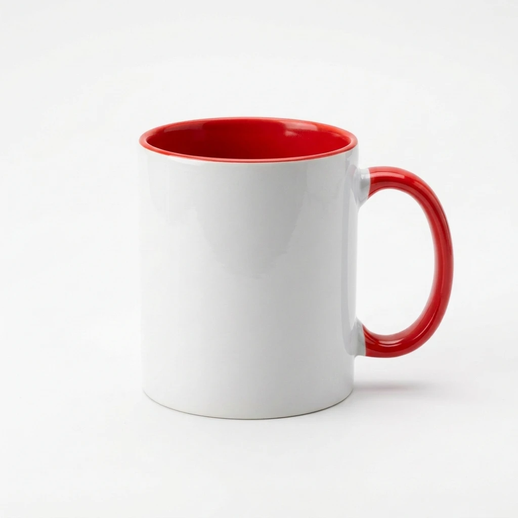 Tasse 330 ml, Innenseite und Henkel Rot