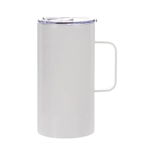 Becher, 600 ml, Edelstahl, mit Deckel