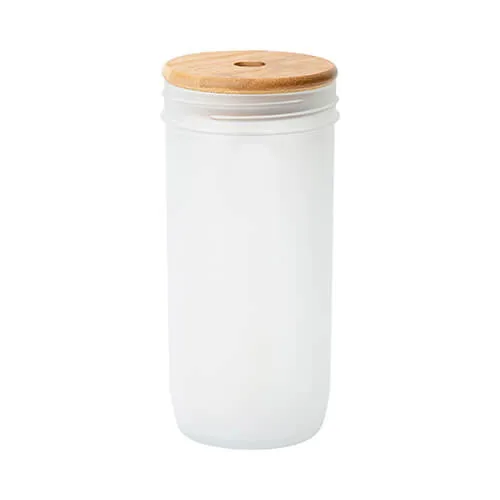 Glas mit Deckel, „Mason Jar“, 720 ml, mit Deckel aus Bambus