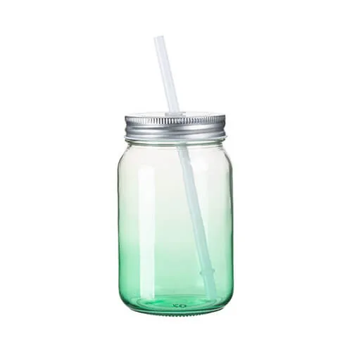 Glas mit Deckel, „Mason Jar“, ohne Griff, Gradient