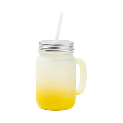 Glas mit Deckel, „Mason Jar“, Satiniert