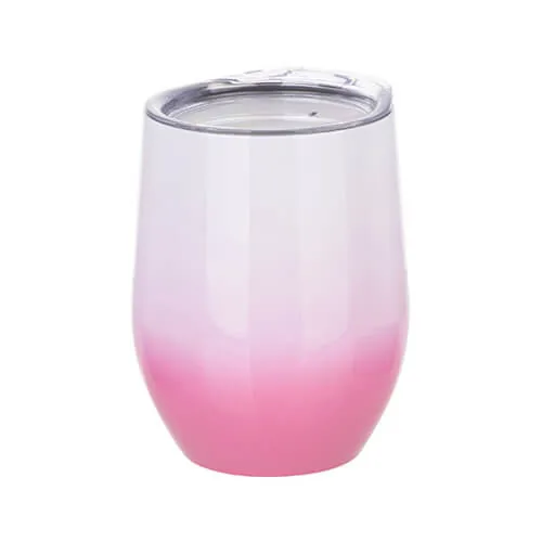 Glühweintasse, 360 ml, Weiß-Rosa Gradient
