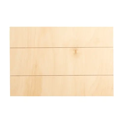 Rechteckiger Fotorahmen aus Sperrholz, gestreift, 25 × 20 cm