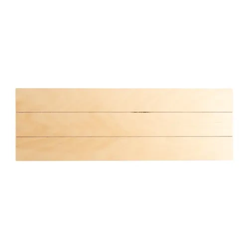 Rechteckiger Fotorahmen aus Sperrholz, gestreift, 45 × 15 cm