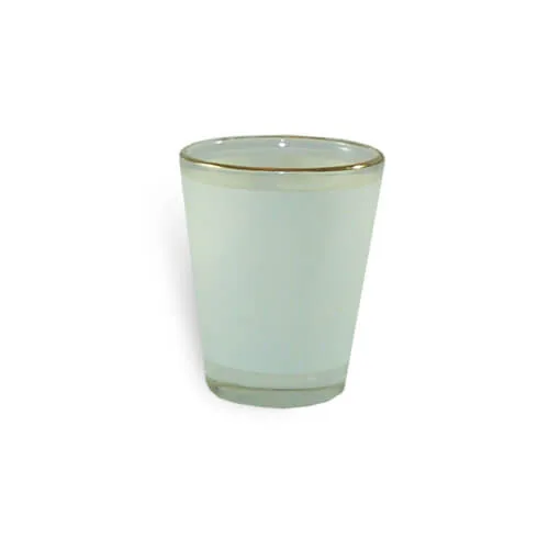 Schnapsglas 45 ml, Satiniert, mit farbigem Rand