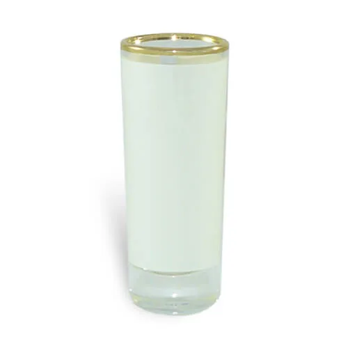 Schnapsglas 90 ml, Satiniert, mit farbigem Rand