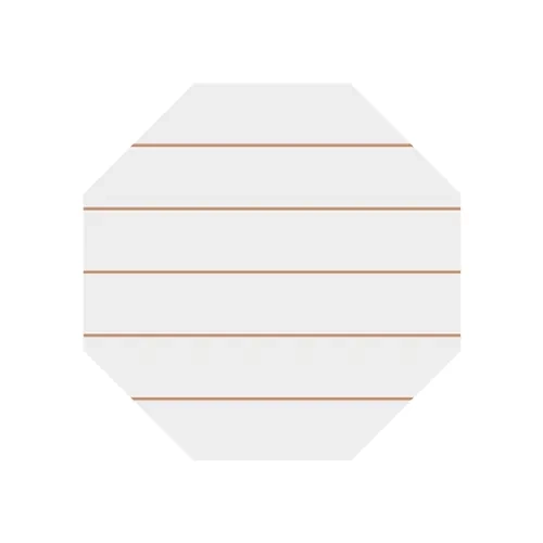 Sechseckiger MDF-Fotorahmen, gestreift, 25, 4 × 25, 4 cm
