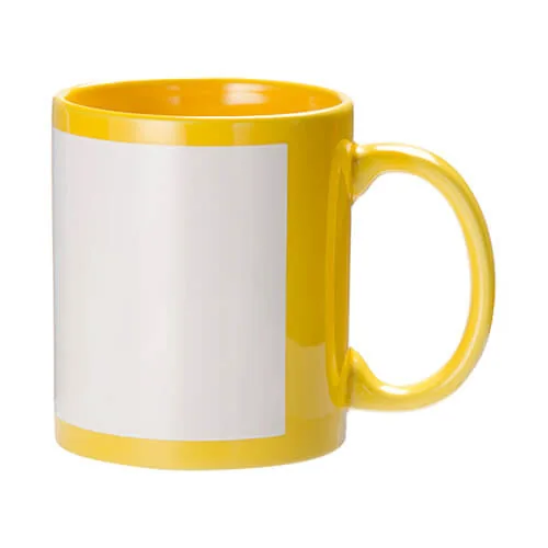 Tasse 330 ml, mit weißem bedruckbaren Fenster