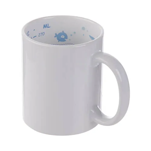 Tasse 330 ml, mit Innenseite „Mess-Skala“, Fische