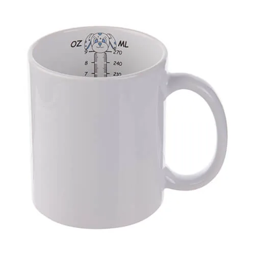 Tasse 330 ml, mit Innenseite „Mess-Skala“, Hund