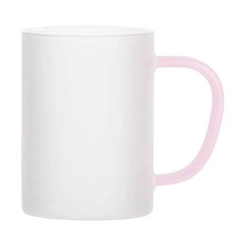 Tasse 360 ml, Glas, satiniert, mit Griff