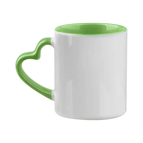 Tasse Funny, mit farbiger Innenseite, Herzgriff
