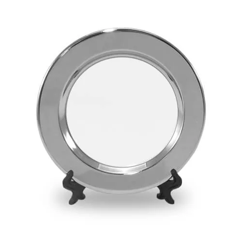 Teller 10 cm, Rund, Metall, mit Standfuß