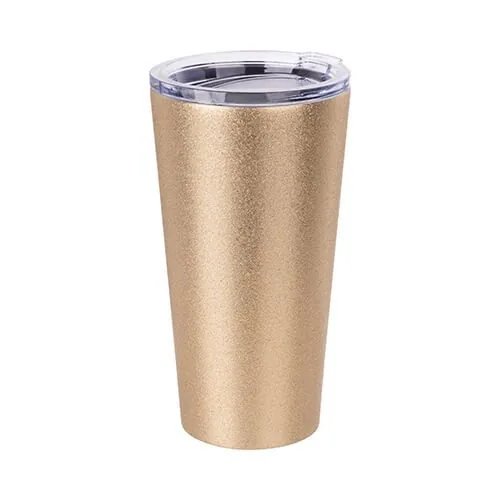 Tumbler-Becher, 480 ml, Edelstahl, Brokat
