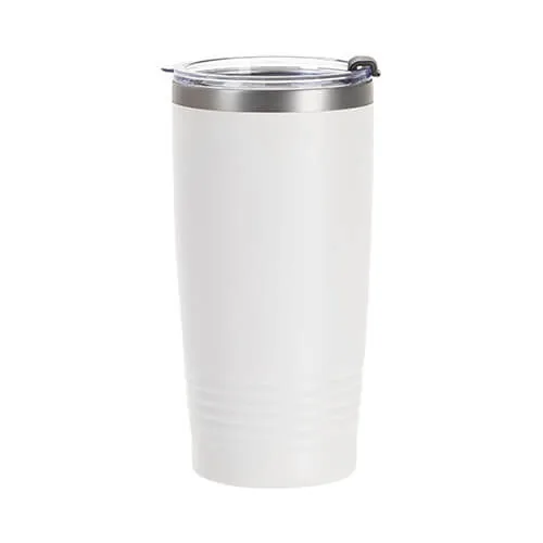Tumbler-Becher, Edelstahl, 600 ml, „Ringneck“, Matt