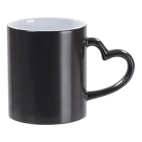 Zaubertasse, matt, Herzgriff