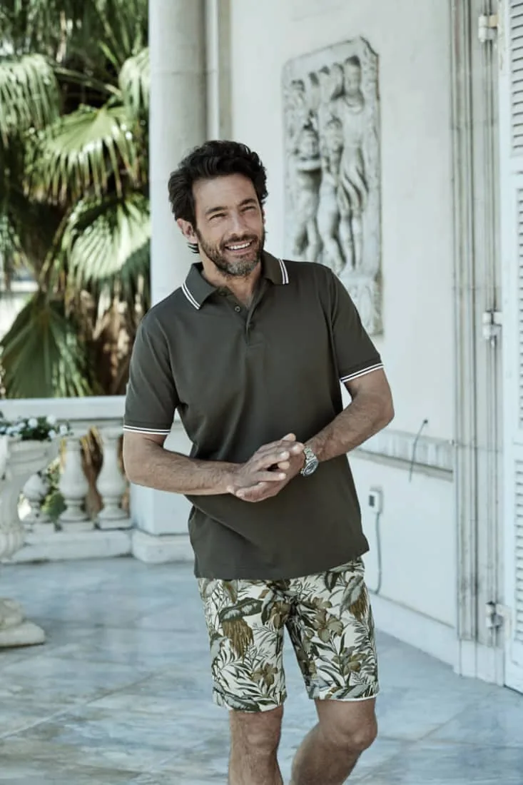 Luxury Stripe Stretch Polo 6