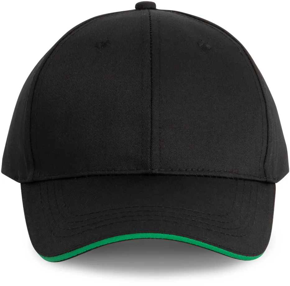 6-Panel-Cap mit Kontrast-Sandwichschirm OEKO-TEX® STANDARD 100