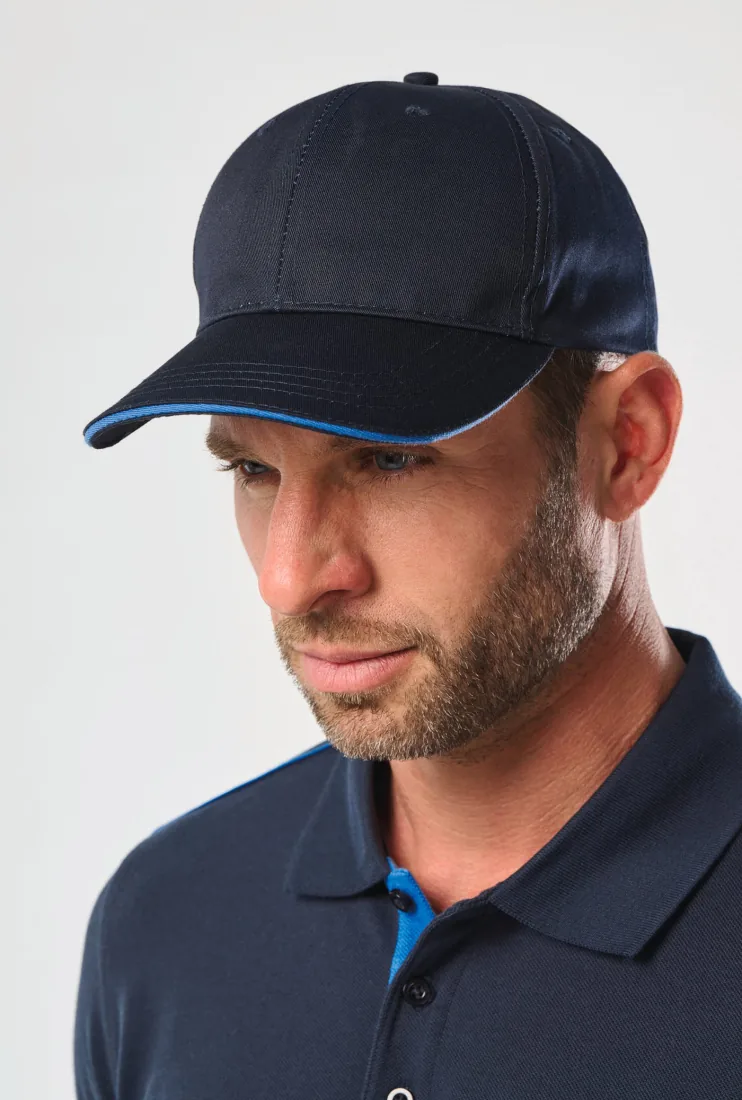 6-Panel-Cap mit Kontrast-Sandwichschirm OEKO-TEX® STANDARD 100 2