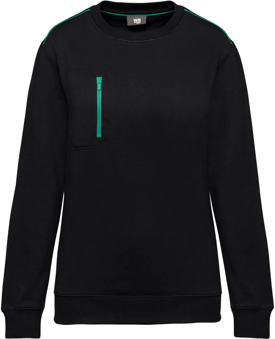 Day To Day Unisex-Sweatshirt mit kontrastfarbener Zip-Tasche