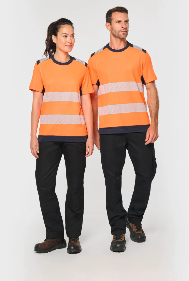 Recyceltes Sicherheits-T-Shirt mit Rundhalsausschnitt und kurzen Ärmeln 2