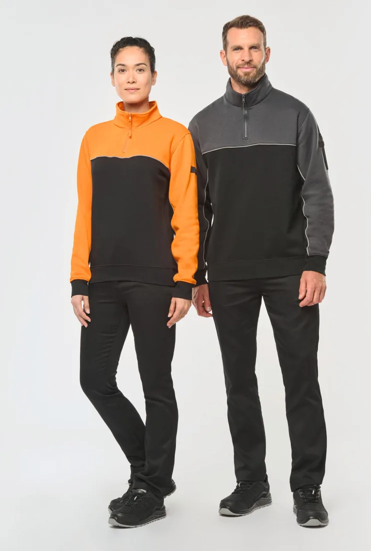 Umweltfreundliches Unisex-Sweatshirt mit Reißverschlusskragen 2