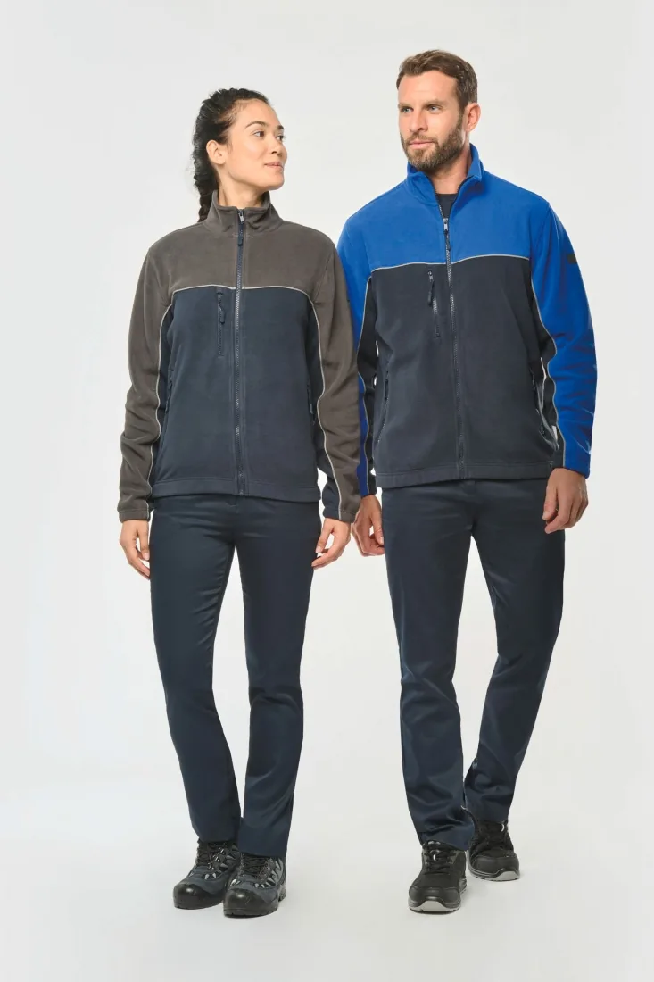 Zweifarbige, umweltfreundliche Unisex-Fleecejacke 2