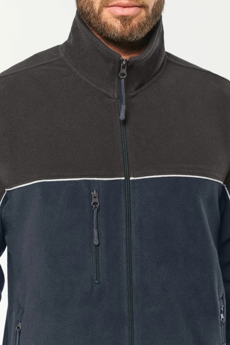 Zweifarbige, umweltfreundliche Unisex-Fleecejacke 6