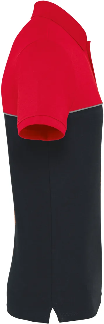 Zweifarbiges Kurzarm-Unisex-Polohemd 5