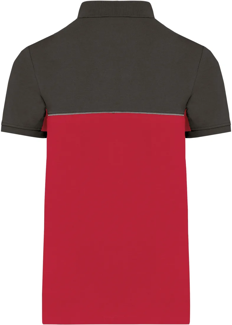 Zweifarbiges Kurzarm-Unisex-Polohemd 6