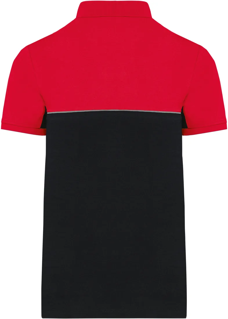 Zweifarbiges Kurzarm-Unisex-Polohemd 7
