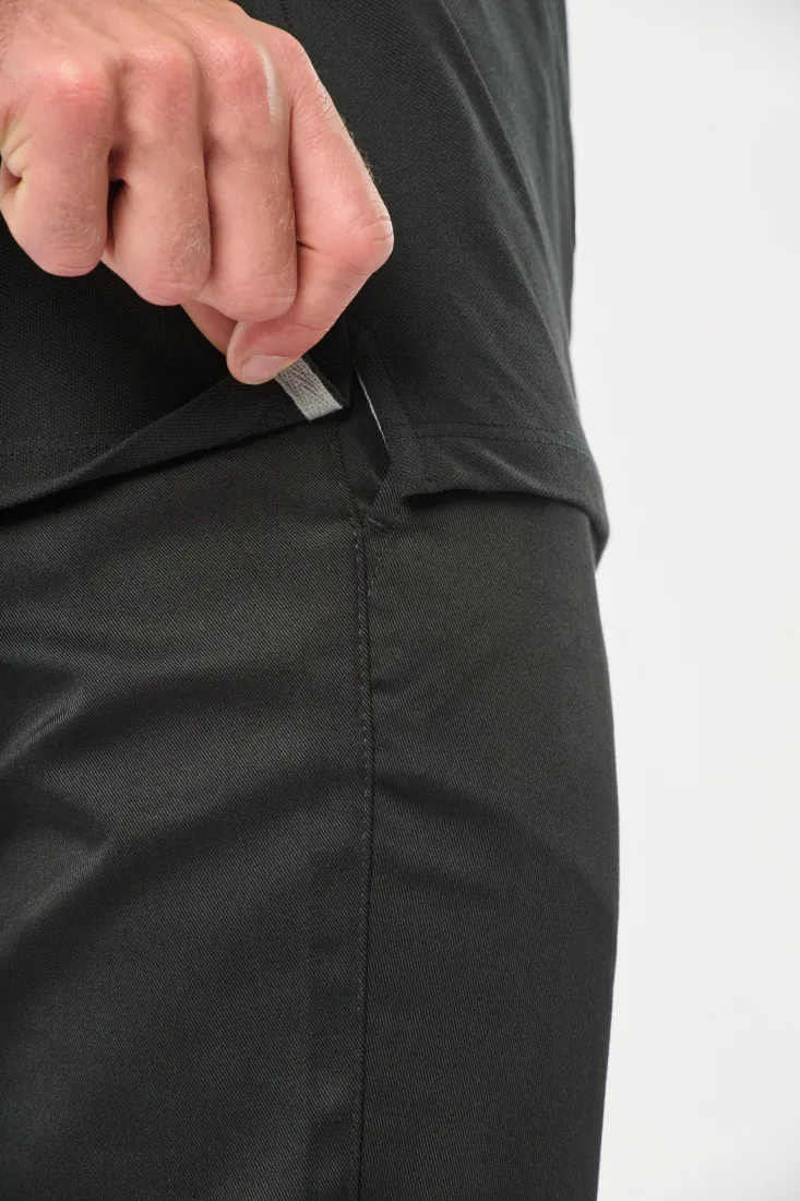 Zweifarbiges Kurzarm-Unisex-Polohemd 8